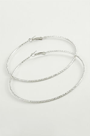 Burgulu Baklava Metal Halka Küpe 8-9-10 cm