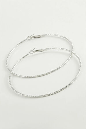 Burgulu Baklava Metal Halka Küpe 8-9-10 cm