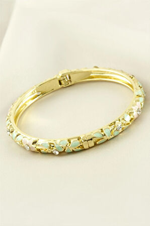 Taşlı Mineli Kelepçe Bileklik