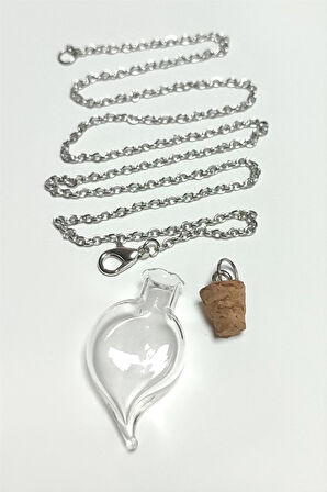 Mantar Kapaklı Boş Fanus Canlı Kolye