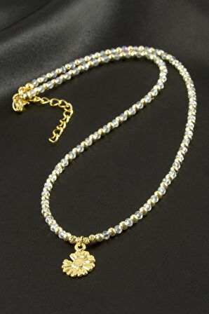 Papatya Kristal Kolye