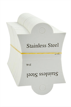 Çelik Yazılı Oval Bileklik Kartı 200 Adet