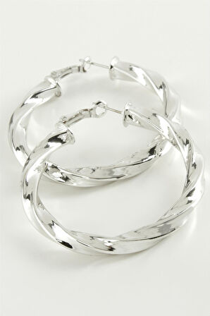 Burgulu Halka Küpe 6 cm