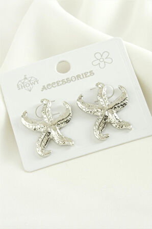 Deniz Yıldızı Trend Metal Küpe