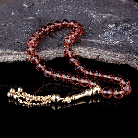 14 AYAR ALTIN PÜSKÜLLÜ RENK DEĞİŞTİREN SULTAN TAŞI TESBİH