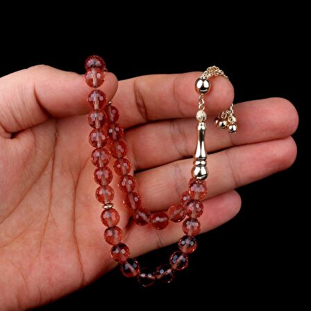 14 AYAR ALTIN PÜSKÜLLÜ RENK DEĞİŞTİREN SULTAN TAŞI TESBİH