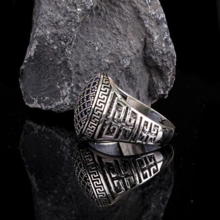 MİKRO TAŞLI 925 AYAR GÜMÜŞ ERKEK YÜZÜK