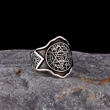 925 AYAR GÜMÜŞ MÜHRÜ SÜLEYMAN MODEL YÜZÜK