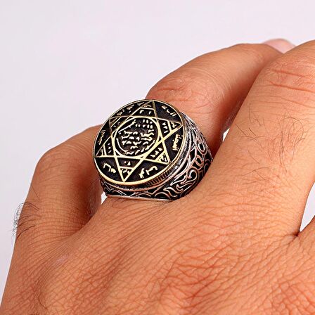 925 AYAR GÜMÜŞ MÜHRÜ SÜLEYMAN MODEL YÜZÜK