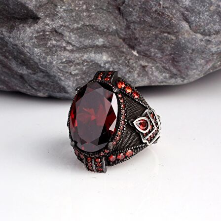 ZİRKON TAŞLI 925 AYAR GÜMÜŞ ERKEK YÜZÜK