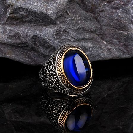 ZİRKON TAŞLI 925 AYAR GÜMÜŞ ERKEK YÜZÜK