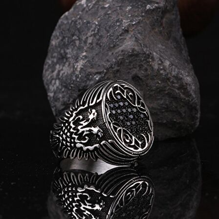 KARTAL MOTİFLİ MİNİ ZİRKON TAŞLI 925 AYAR GÜMÜŞ YÜZÜK