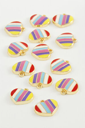 Kalp Tek Kulplu Mineli Bileklik ve Kolye Ucu Aparatı 1 Adet