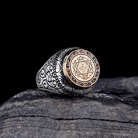 925 AYAR GÜMÜŞ HZ SÜLEYMAN MÜHRÜ ERKEK YÜZÜK