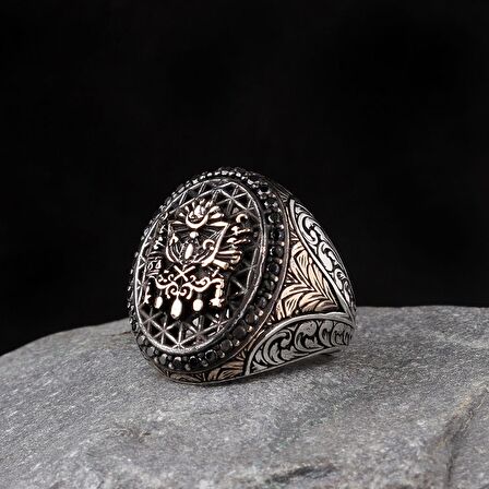 OSMANLI DEVLETİ ARMASI MODEL 925 AYAR GÜMÜŞ YÜZÜK