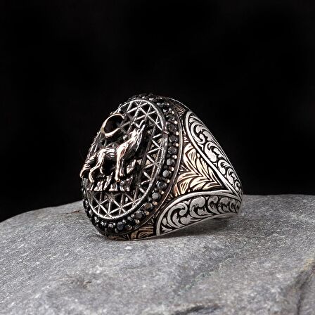 AYYILDIZ KURT MODEL 925 AYAR GÜMÜŞ YÜZÜK