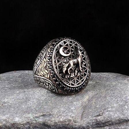 AYYILDIZ KURT MODEL 925 AYAR GÜMÜŞ YÜZÜK