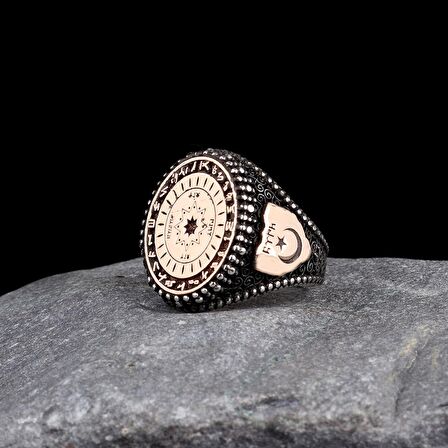 TURAN YÜZÜĞÜ TÜRK BOYLARI BAYRAĞI 925 AYAR GÜMÜŞ YÜZÜK