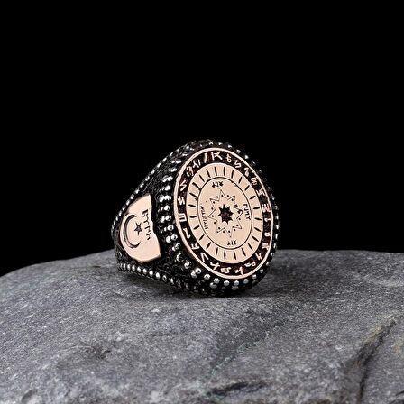 TURAN YÜZÜĞÜ TÜRK BOYLARI BAYRAĞI 925 AYAR GÜMÜŞ YÜZÜK