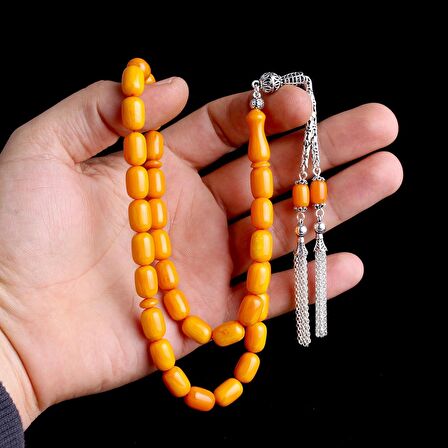 925 AYAR GÜMÜŞ KRAL ZİNCİR PÜSKÜLLÜ KAPSÜL KESİM SIKMA KEHRİBAR TESBİH