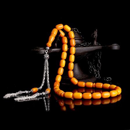 925 AYAR GÜMÜŞ KRAL ZİNCİR PÜSKÜLLÜ KAPSÜL KESİM SIKMA KEHRİBAR TESBİH