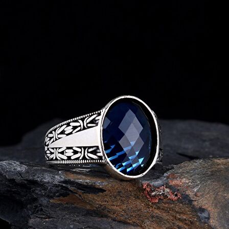 ZİRKON TAŞLI KRAL ZİNCİR MODEL 925 AYAR GÜMÜŞ ERKEK YÜZÜK