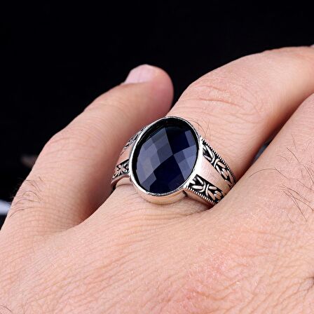 ZİRKON TAŞLI KRAL ZİNCİR MODEL 925 AYAR GÜMÜŞ ERKEK YÜZÜK