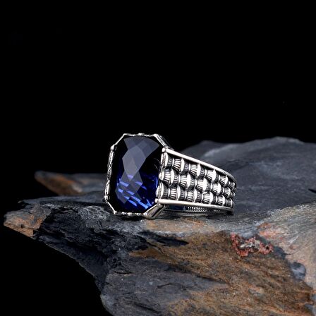 ZİRKON TAŞLI MODEL 925 AYAR GÜMÜŞ ERKEK YÜZÜK