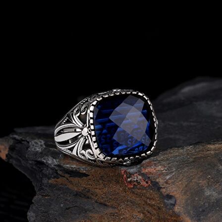 ZİRKON TAŞLI 925 AYAR GÜMÜŞ ERKEK YÜZÜK