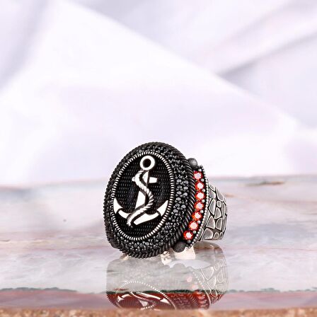 925 AYAR GÜMÜŞ MİKRO TAŞLI ÇAPA MODEL YÜZÜK