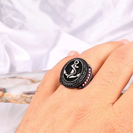 925 AYAR GÜMÜŞ MİKRO TAŞLI ÇAPA MODEL YÜZÜK