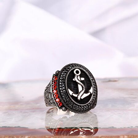 925 AYAR GÜMÜŞ MİKRO TAŞLI ÇAPA MODEL YÜZÜK