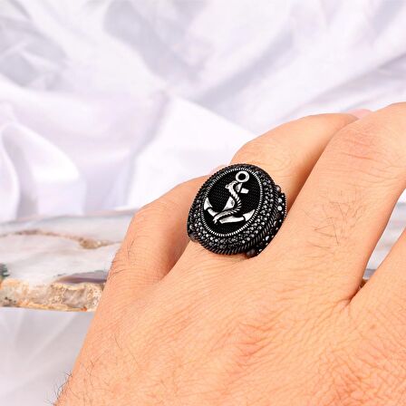 925 AYAR GÜMÜŞ MİKRO TAŞLI ÇAPA MODEL YÜZÜK