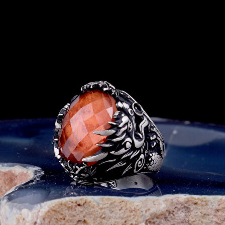 ZULTANİT TAŞLI EJDERHA MODEL 925 AYAR GÜMÜŞ ERKEK YÜZÜK