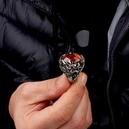 ZULTANİT TAŞLI EJDERHA MODEL 925 AYAR GÜMÜŞ ERKEK YÜZÜK