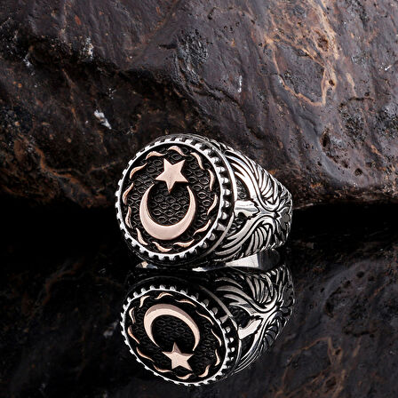 AYYILDIZ KARTAL MODEL 925 AYAR GÜMÜŞ ERKEK YÜZÜK