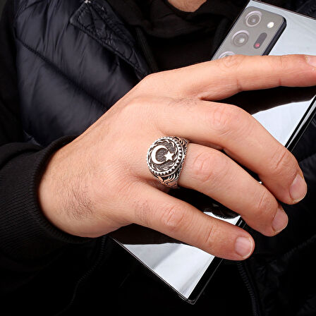 AYYILDIZ KARTAL MODEL 925 AYAR GÜMÜŞ ERKEK YÜZÜK