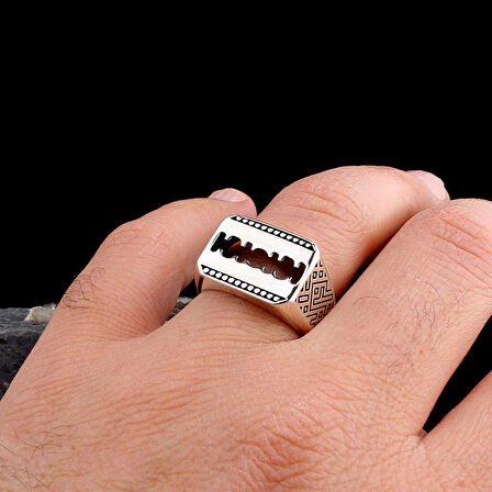 925 Ayar Gümüş Jilet Model Erkek Yüzük