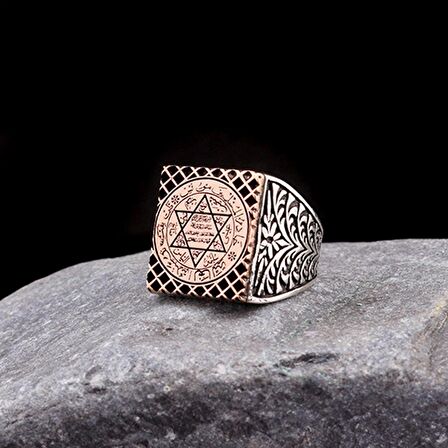 925 AYAR GÜMÜŞ HZ SÜLEYMAN MÜHRÜ MODEL ERKEK YÜZÜK