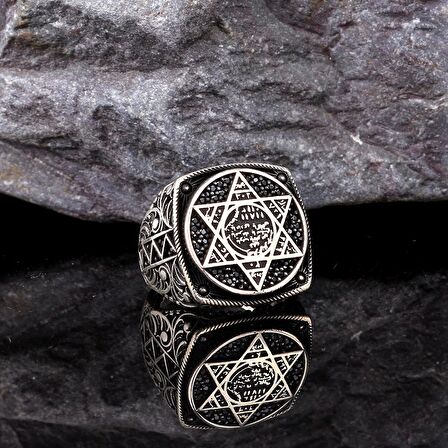 HZ SÜLEYMAN MÜHRÜ 925 AYAR GÜMÜŞ ERKEK YÜZÜK