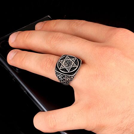 HZ SÜLEYMAN MÜHRÜ 925 AYAR GÜMÜŞ ERKEK YÜZÜK