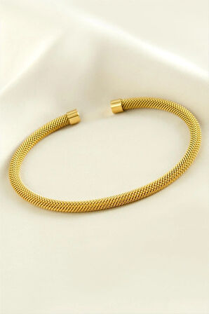 Silindir Lüks Çelik Kelepçe Bileklik