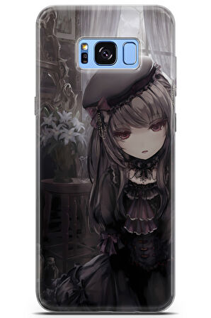 Samsung Galaxy S8 Plus uyumlu Girls 33 Koruma Kılıfı Gotik Anime