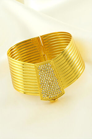 Taşlı Trabzon Burma Bilezik