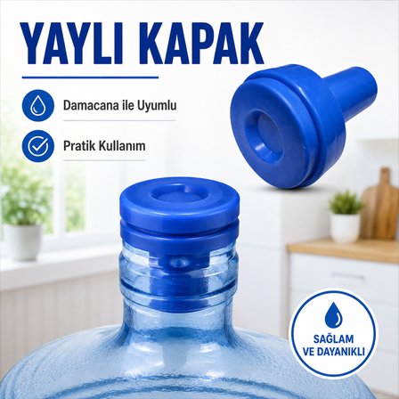 ByKurt Yaylı Kapak Seti Damacana Sebil Uyumlu Pratik Su Kapağı 2 Adet