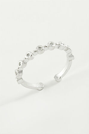 Yuvarlak Zirkon Taşlı Yüzük