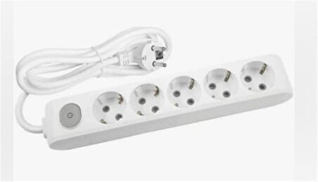 Viko Multi-Let Beşli Grup Priz Anahtarlı Topraklı Çocuk Korumalı 2 Metre Beyaz - 90117502