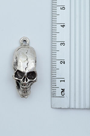 3'lü Kuru Kafa Meryem Ana Ters Keçi Baphomet Gümüş Kaplama Kolye Seti