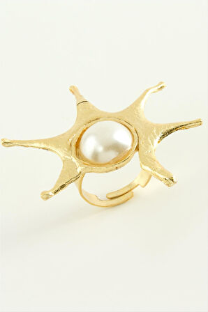 Güneş İnci Metal Yüzük