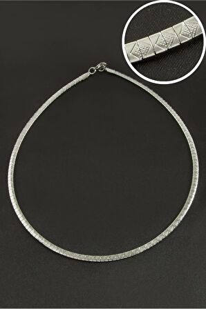 Kobra Zincir Çelik Kolye 45 cm